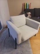 Fotel KOARP Ikea jasny z zdejmowanymi pokrowcami
