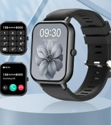 Smartwatch Sportowy Bluetooth IP68 Android iPhone Duży Ekran Czarny