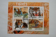 Gwinea Bissau Sw 5855-58 tygrysy /ms/