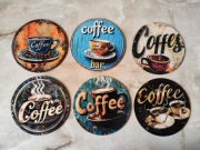 Podkładki pod kubek, filiżankę, drewniane, 6 sztuk.