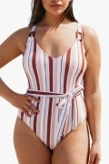 Cupshe nowy kostium kąpielowy jednoczęściowy w pionowe pasy plus size 4XL