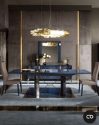 KLER ALF ITALIA OCEANUM STÓŁ ROZKŁADANY 108x196/250 CM NIEBIESKI / SZARY