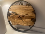 zegar drewniany loft