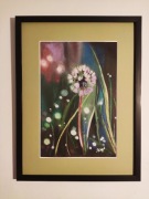  ,,Dmuchawiec w rosie,, Obraz-pastele suche