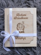 Podziękowania dla dziadków na komunię chrzest aniołek skrzyneczka