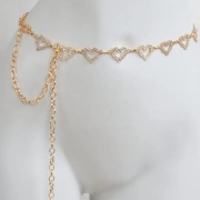 Złoty pasek, serduszka, , Idealny Na Imprezę, na co dzień I Walentynki,