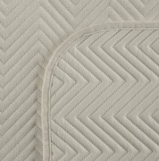 NARZUTA O STRUKTURZE LNU NA ŁÓŻKO 220X240 KREMOWA, ECRU