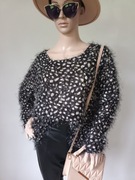 Damski sweter, czarno biały, długi rękaw r XL/42 George