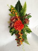 Bukiet do Wazonu Grób Kompozycja Nagrobna Chryzantema pomarańcz model N25