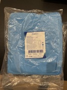 FARTUCHY MEDYCZNE włókninowe jednorazowe niebieskie z gumką wiązane L