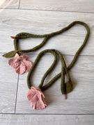 2 naszyjniki sznury z filcowanej wełny