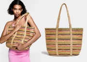PULL&BEAR słomkowa torebka NOWA koszyk juta paski plażowa
