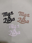 2x Scrapki ślubne. Mąż i Żona. Biały,czarny,craft