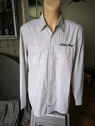 s.Oliver koszula męska w paski biała XL długi rękaw wyszywana