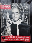 Czasopisma - Le Soir i Paris Match 1958 r- Śmierć Papieża Piusa XII