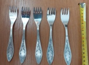 Widelce Hefra (posrebrzane, platery)