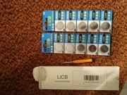  4 zestawy,40  baterii litowych markiLiCB, modelCR2032.