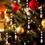 Akrylowe wiszące koraliki, ozdoby choinkowe,10 szt