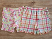 2 x Spodenki krótkie dziewczęce rozm. 80 - 12 m-cy 