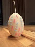 Swieca Wielkanocne jajko. Sojowa. Ręczna robota