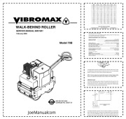 Vibromax 70B Walk Behind Roller Service Manual Instrukcja serwisowa 