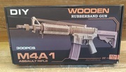 NOWY Karabin Drewniany do składania, M4A1 300 elementów puzzle 3D