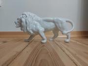 Duży lew porcelanowy figurka porcelanowa
