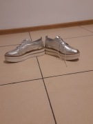 Sneakersy srebrne damskie 