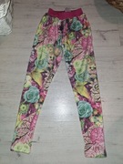 Ciepłe spodnie z polarem na zimę ocieplane r. 146, 11 lat polarowe legginsy