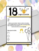 Zaproszenie z KOPERTĄ na 18 urodziny – SIGMA- zabawne i niezapomniane!