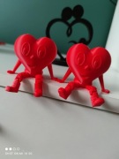 Serce przegubowe druk 3D dekoracja 