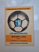 1 FC Magdeburg - Widzew Łódź program meczowy 1986