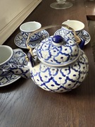 Ceramiczny zestaw do herbaty vintage