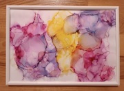 Obraz w ramce 21x30 cm "Abstrakcja tuszami No 9"