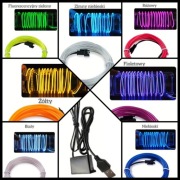 Przewód EL Wire - neon LED 4,98 m + zasilanie USB (różne kolory)
