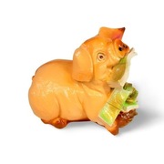 Figura Dekoracja Świnka Leżąca Skarbonka