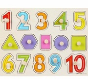 Drewniana tablica naukowa duże cyferki od 1-10