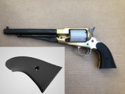 Remington 1858 Pietta okładka rękojeści z fakturą, czarna z PETG.