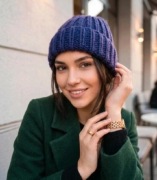 Czapka damska fioletowy 