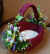 Koszyk wielkanocny burgundowy 