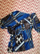 Bluzka asymetryczna nietoperz niebieska S/M