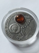 20 zł Szlak Bursztynowy 2001 Moneta z Bursztynem Mennicza