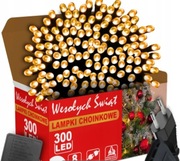 Lampki choinkowe 300led barwa ciepła 