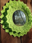 Ręcznie wykonana podwójna mandala z lustrem w stylu Boho 