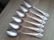 POSREBRZANE BULIONÓWKI ŁYŻKI ŚNIADANIOWE DANIA 17,8cm