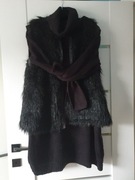 WYPRZEDAŻ Z SZAFY SWETER CZARNY TERRANOVA ROZM M KAMIZELKA GRATIS