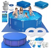 19w1 BASEN OGRODOWY STELAŻOWY 305x76 POMPA