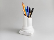 Organizer na długopisy Kolumna Rzymska | Biały Mat | Design