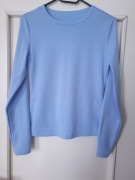 Klasyczna niebieska błękitna bluzka z długim rekawem S 36