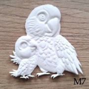 Papużki rodzic i dziecko pełna detali kolorowanka antystresowa 3D 